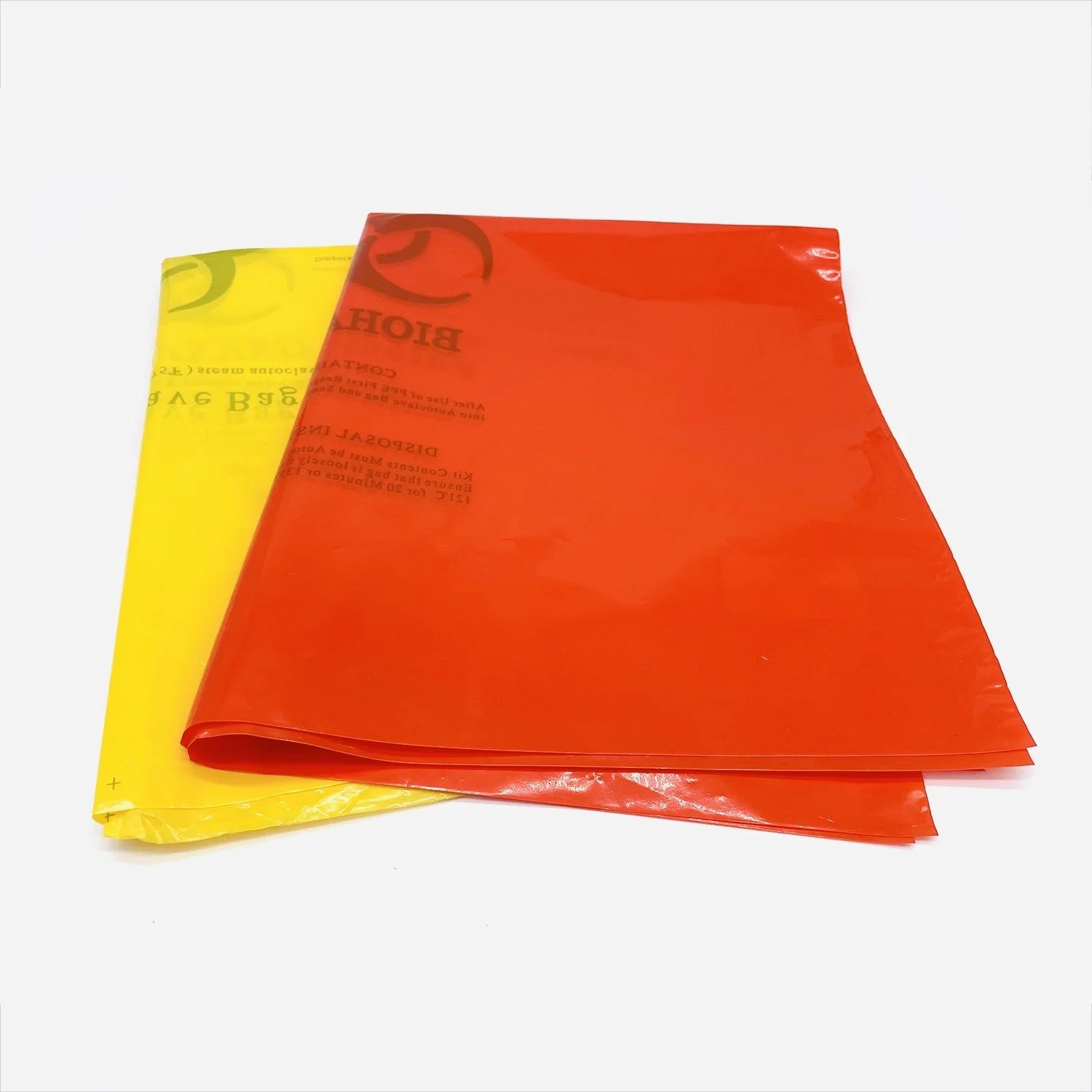 Medical jaune rouge noir en plastique pour déchets biologiques dangereux autoclavables sac sac poubelle de déchets