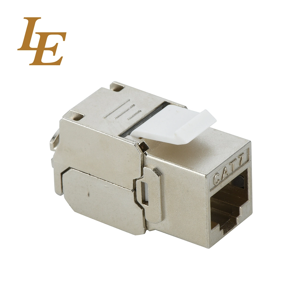 Le Shielded Toolless Network 180 Degree RJ45 Keystone Jack