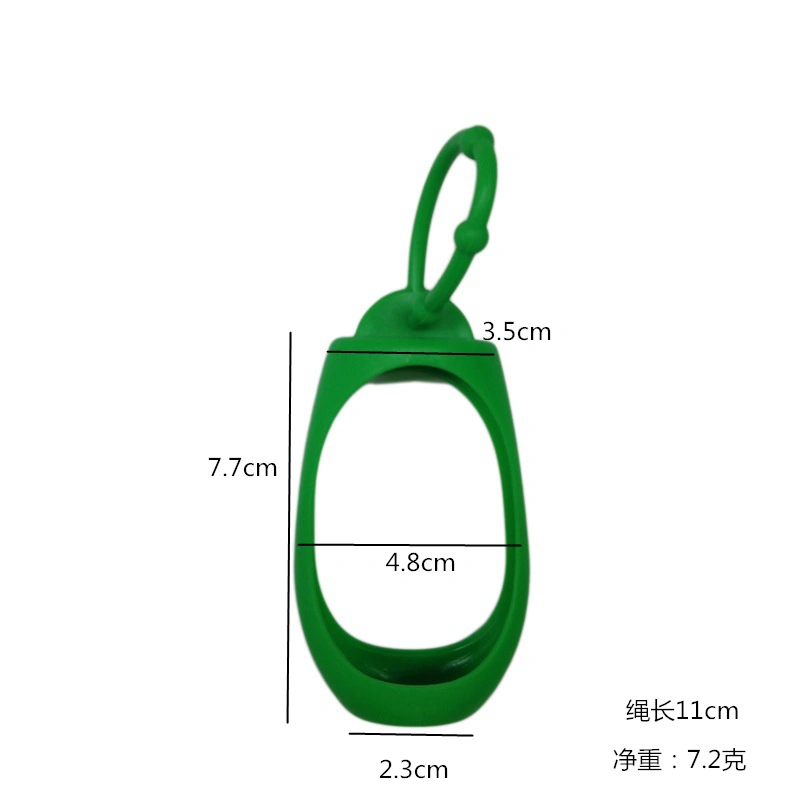 50 ml Soporte para botella de higienizador de manos de goma de silicona ovalada Funda para botella de desinfectante de manos de silicona