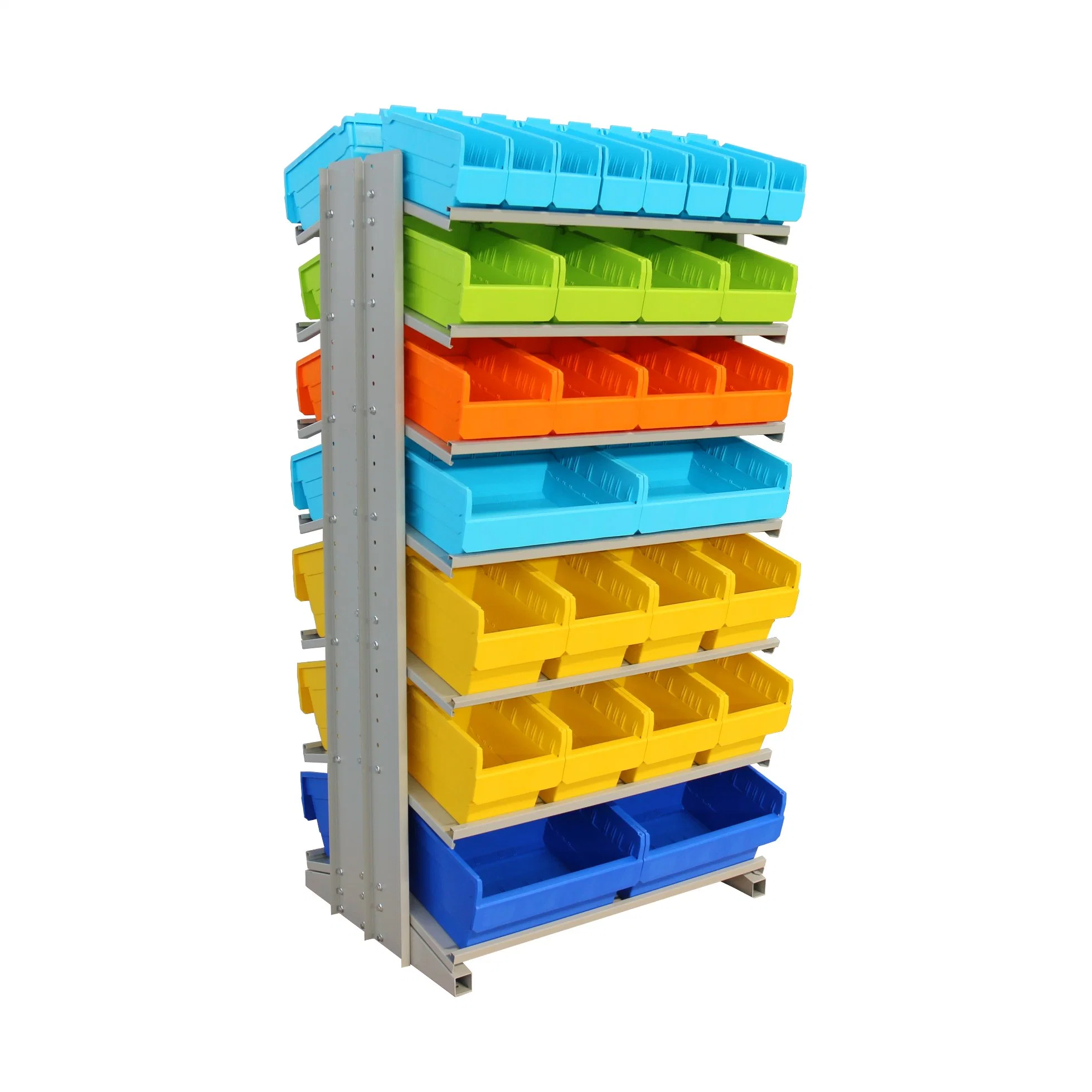 4s Store and Warehouse Plastic Bin Pick Rack Unit for Tool Organizing