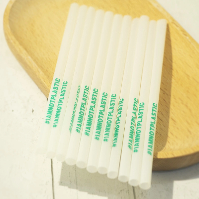 8*200 Biodegradable Compostable PLA Drinking Straw Custom Logo Factory Price