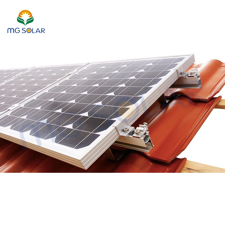 Sistema de montaje en techo de tejas ligero para un cómodo y fácil instalación de paneles solares