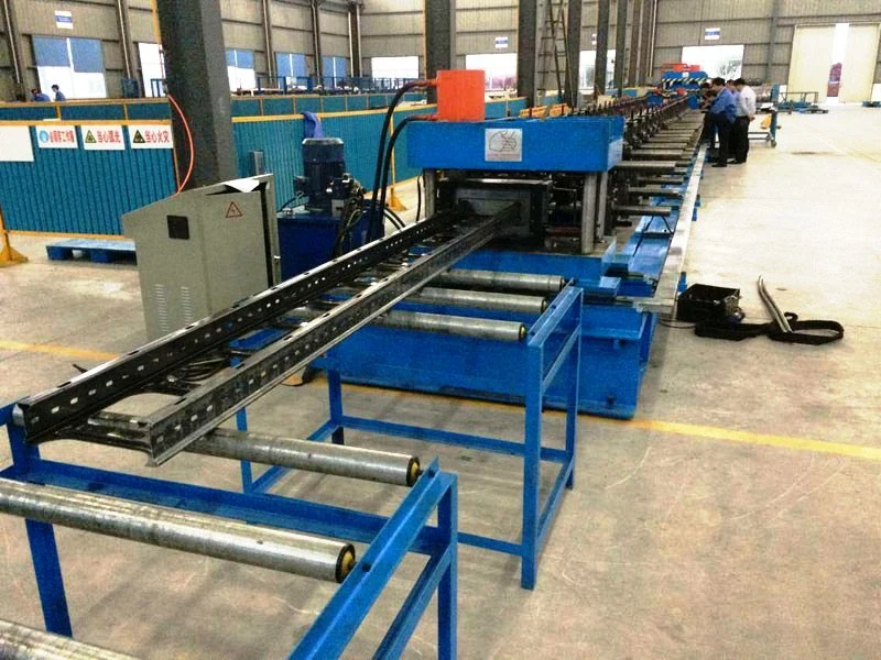 Galvanized Perforated Steel Cable Tray Cable Ladder Roll Forming Machine WIth 1 Year Aftersales Service