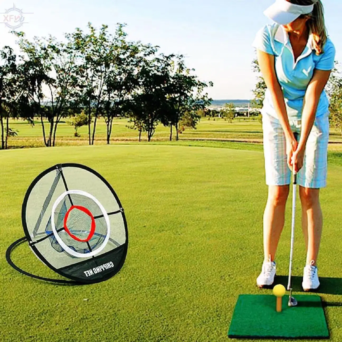 Professional Foldable Ultra Light Portable Golf Anti-Rebound Training Hitting Nets Equipment