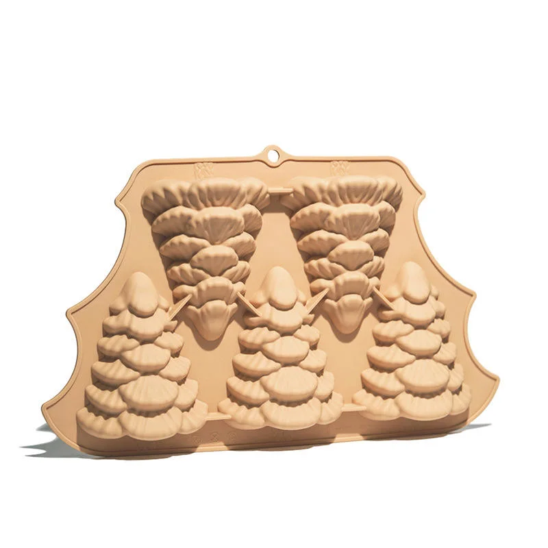 Fabricante molde Creative Cake Molds Navidad molde de silicona duradera