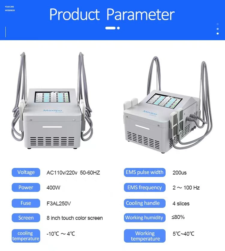 La reducción de celulitis grasa Crioliplisis Crio terapia piel EMS Crio electrodos Slim Fast lipólisis la congelación de la placa de refrigeración con EMS