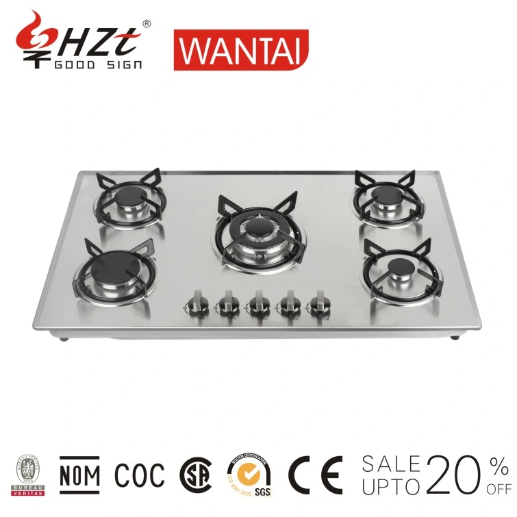 CE New Design Built in 5 Burner Gas Stove