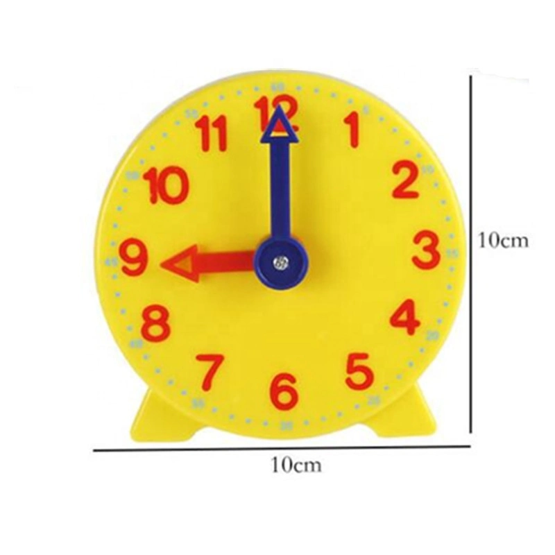 Educational Toys 10cm Small Plastic Toy Clock for Kids