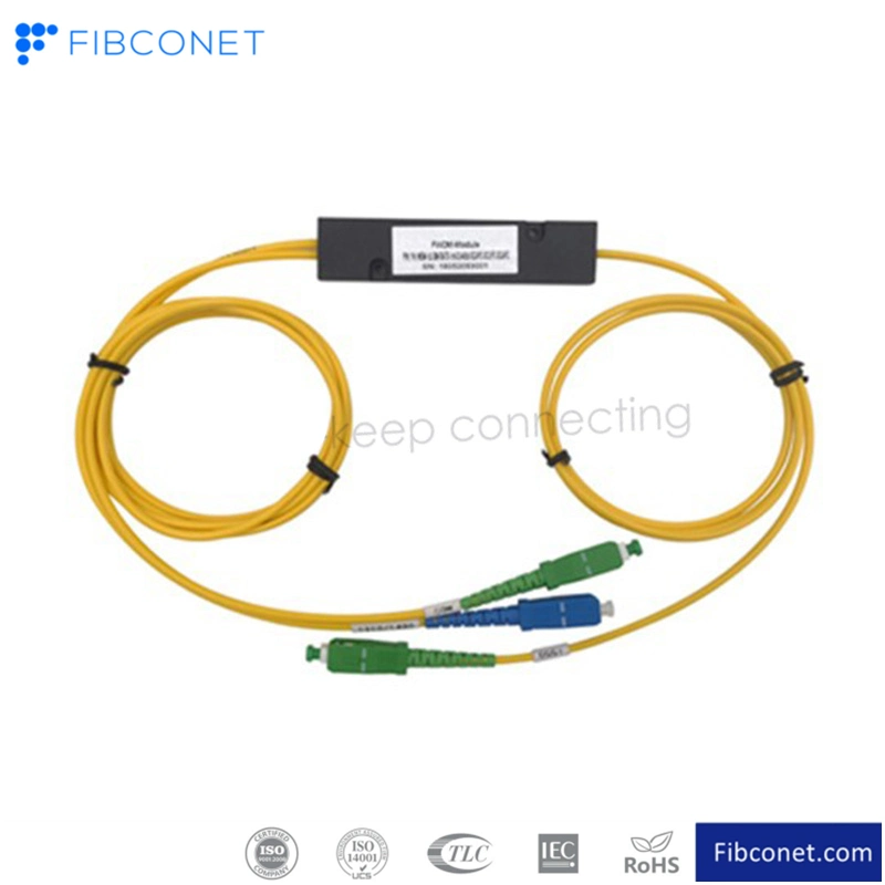 FTTH Lichtwellenleiter-Geräterodul 1*2 SC Filter Fwdm/DWDM/CWDM/WDM