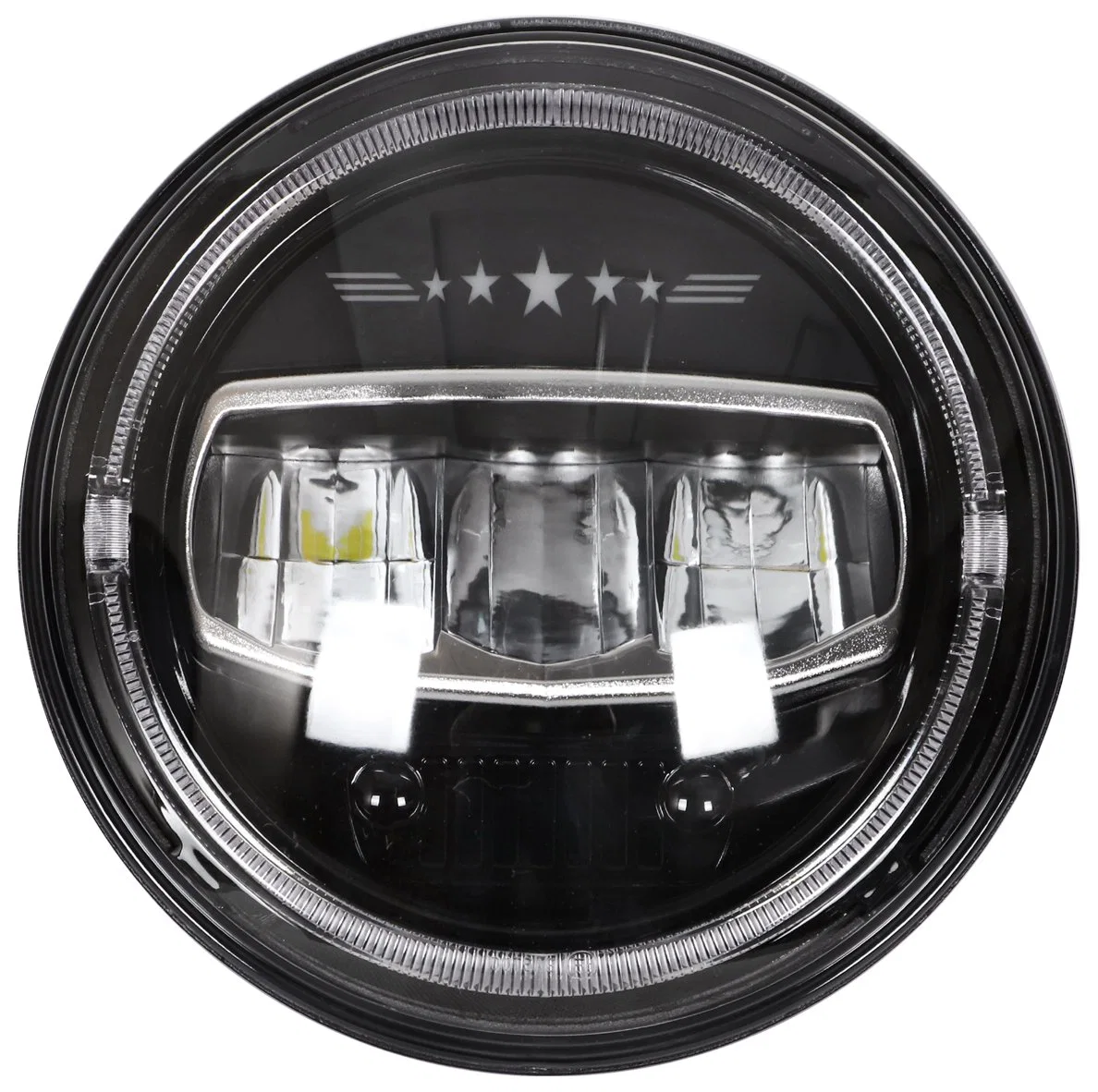 Lmusonu LED nova luz de nevoeiro Jh15 7 Polegada 60W com DRL/Luz de reestruturação/Cinco Estrelas com lâmpada de posição para Jeep Wrangler/Harley Davidson Motoycycle/veículo, 4X4 fora-de-Estrada