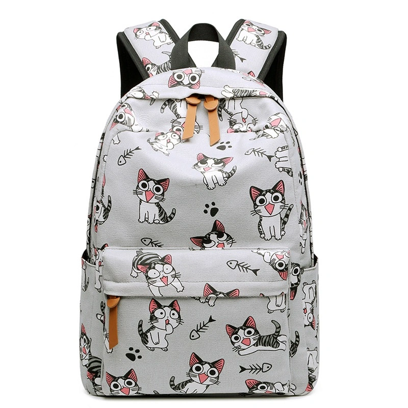 Schoolbag Women's New Children's Backpack Cartoon Cute Cat Unicorn Reduce Weight and Protect Spine 30cm * 14cm * 43cm