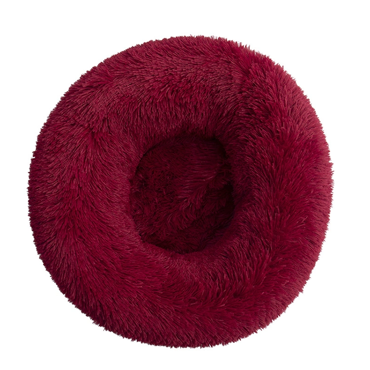 120cm diámetro Soft Plush caliente Fluffy Donut redondo Pet Gato Cama para perros