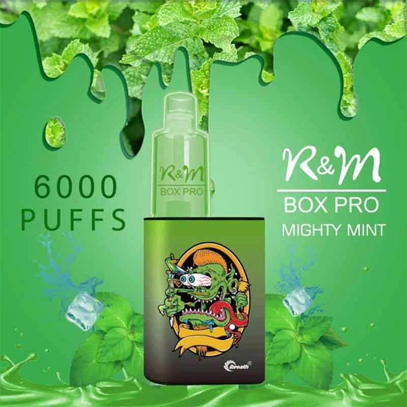 Zbood Personalize R&amp;M Box PRO Boto Hyppe Bar A7 Super Cc recarregável 800 puffs Electric Hookah preço Pod CIG descartável Vape