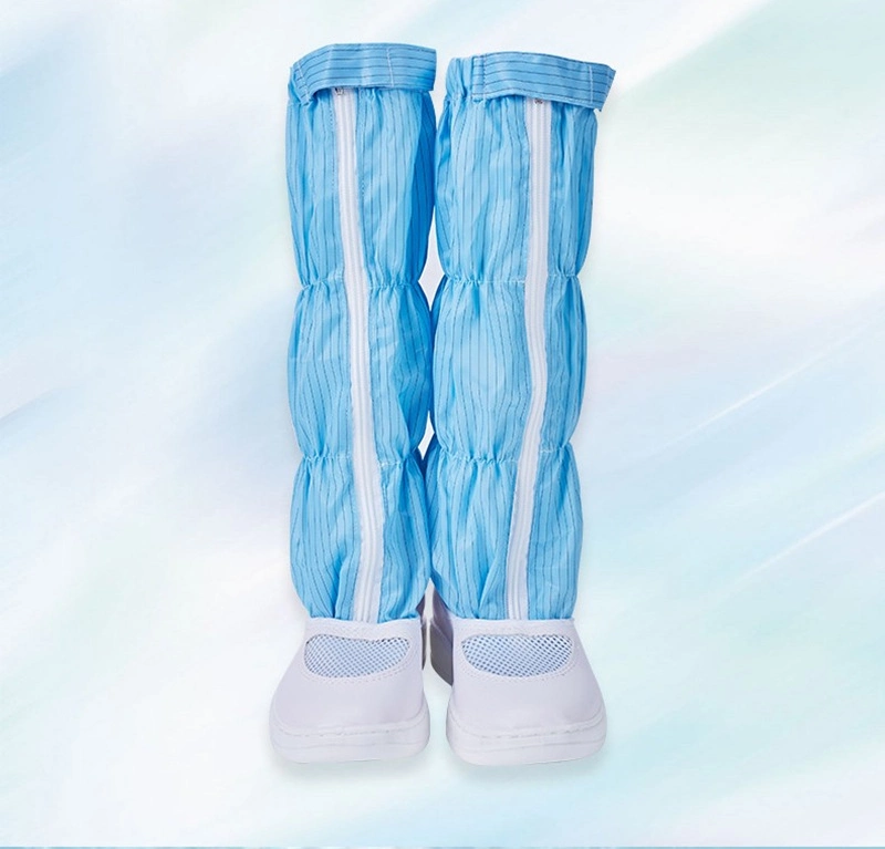 Customized Blue Anti-Static High Collar Sleeve Boots by The Manufacturer