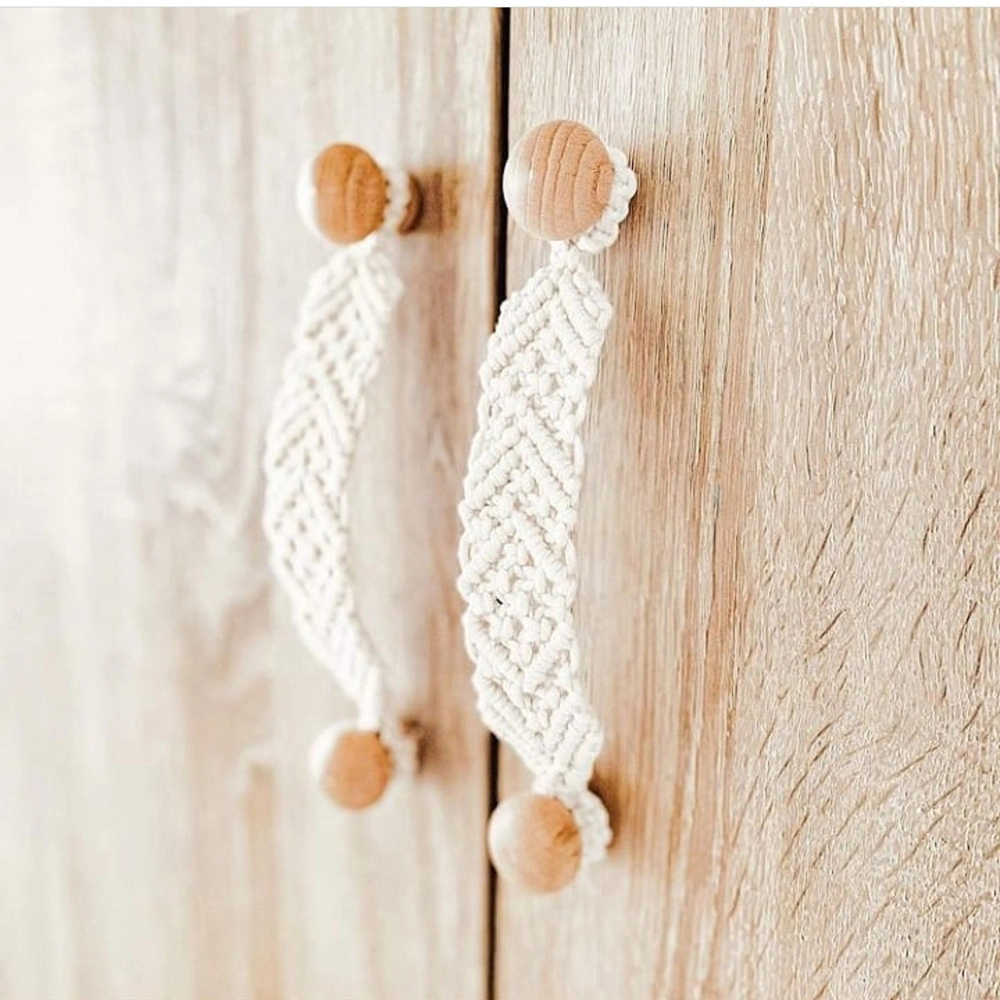 Homestay Hand-Woven Cotton Rope Door Handle Drawer Wardrobe Handle Decoration