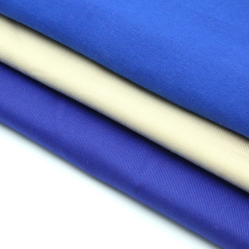 97% Cotton 3% Spandex Woven Satin Fabric Garment Material Cotton Spandex Solid Color Brushed High Stretch Satin Fabric