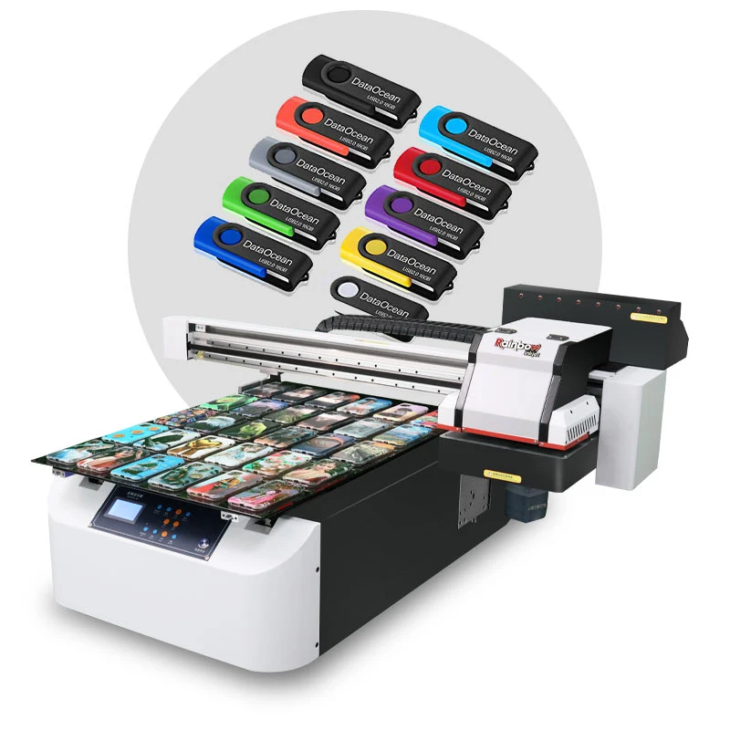 Quick Speed A1 6090 UV Mobile Case bolígrafo de metal Cualquier material Color Picture Print UV Flatbed Printer