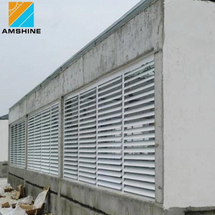 Exterior Facade and Roof Sunshade Motorised Aluminum Outside Window Sun Shade Louver Shutters