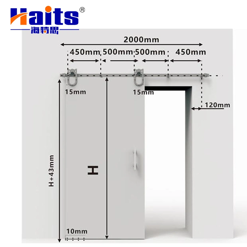 Instrucciones de instalación de hardware de la puerta del GRANERO granero de Hardware de la puerta del panel de mango 2 Hardware de la puerta del granero