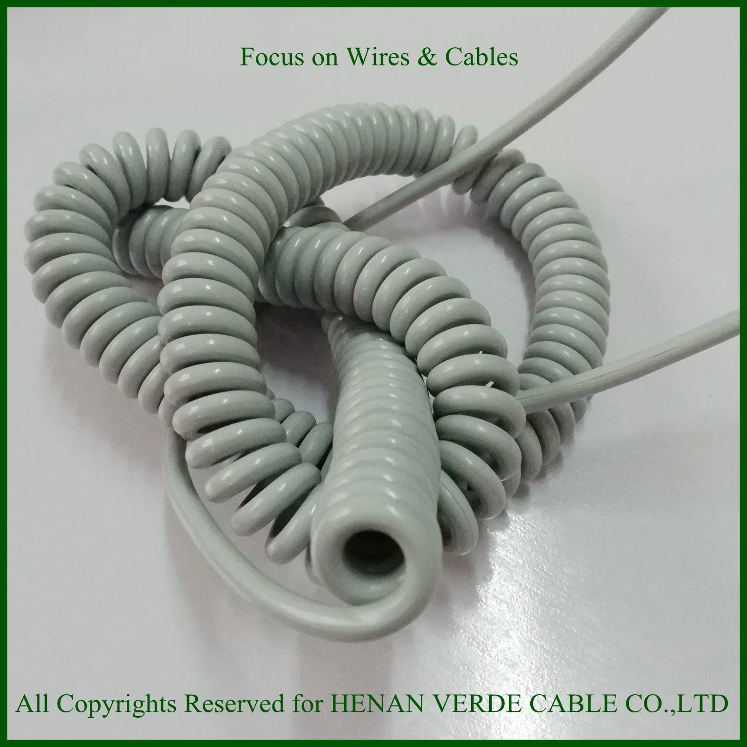 3phase 1.5mm 2.5mm2 Flexible Electrical Wire PUR Coiled Spiral Cable Reliable Supplier for Motor