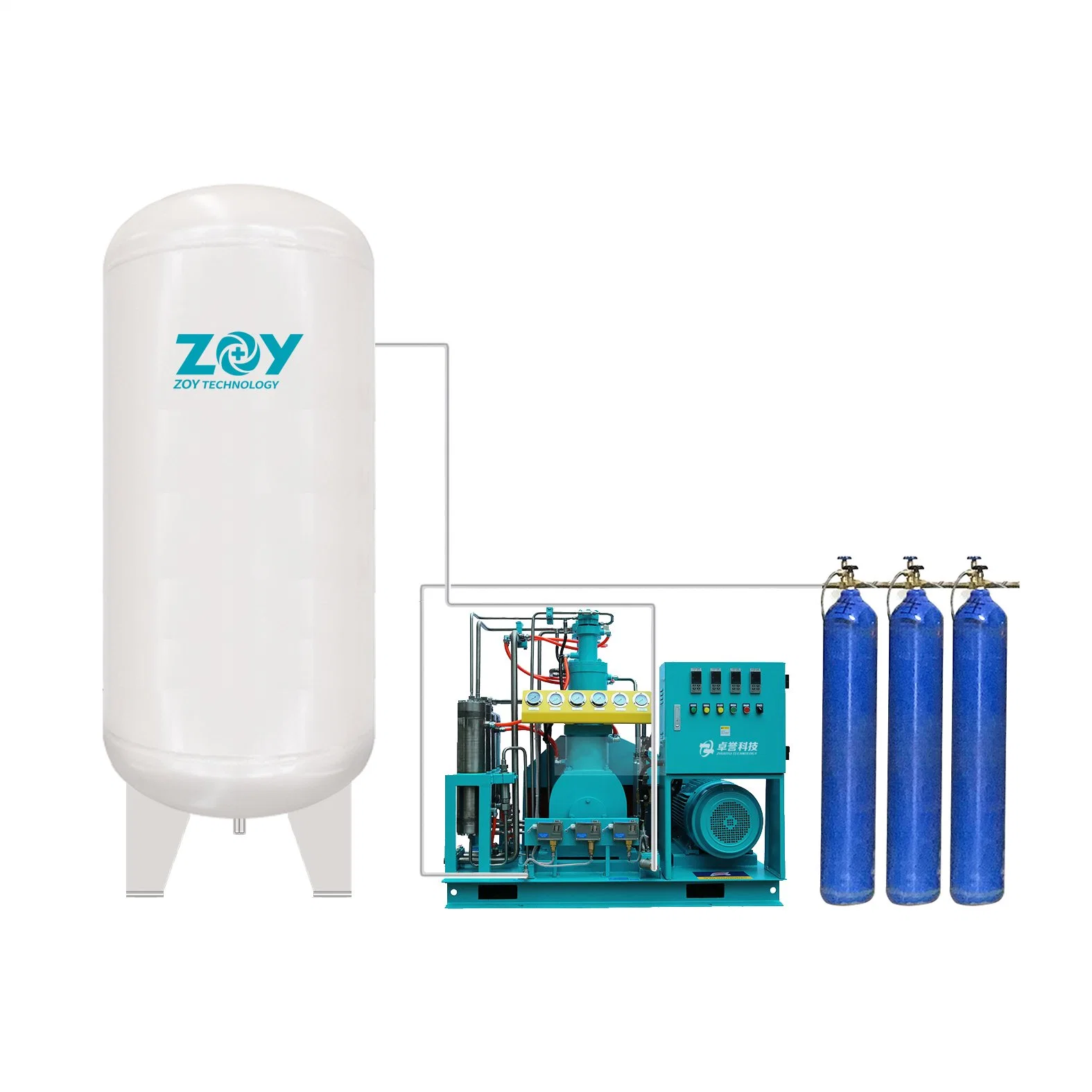 200 Bar Air Cooling High Pressure Medical Oxygen Booster Compressor