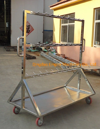 Stainless Steel Viscera Transfer Trolley Abattoir Equipment for Livestock Slaughter Line