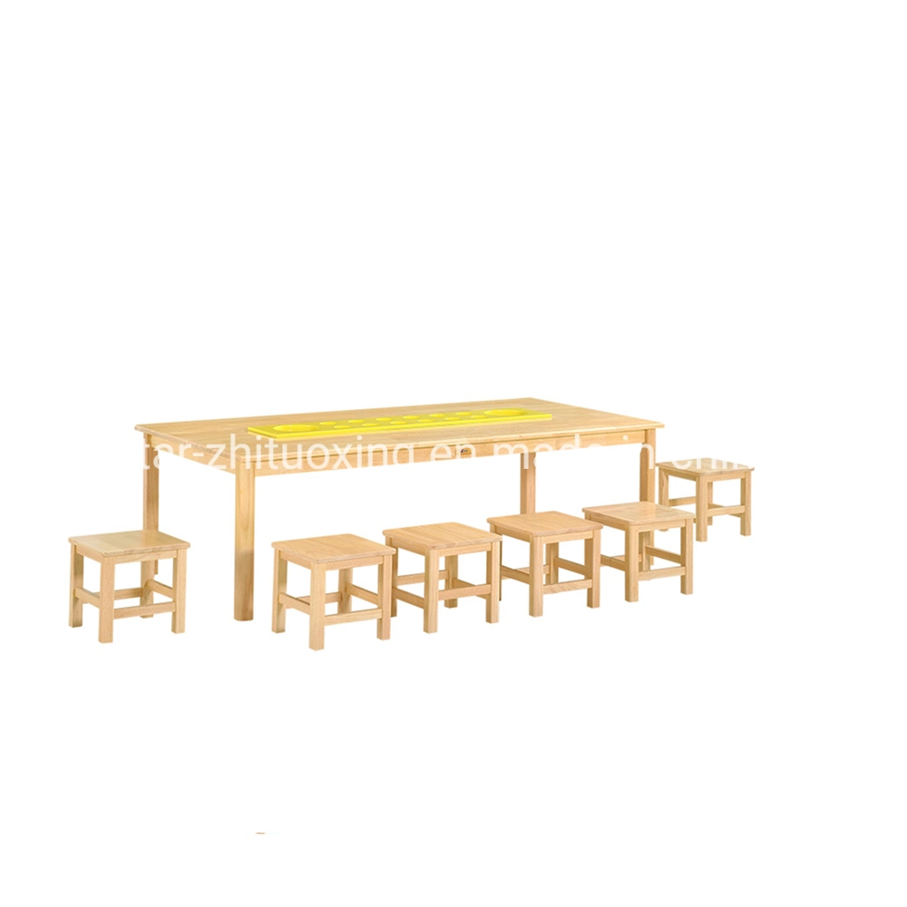 Best Star Children Rectangle Solid Wood Kids Table, , Children School Furniture, Preschool and Nursery Study Table, Kindergarten Classroom Student Table