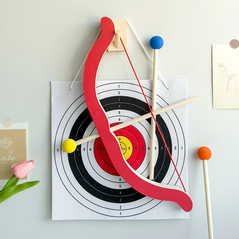 Shooting Game Bow and Arrow Set Wooden Shooting Game