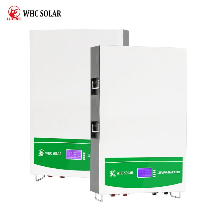 Whc 200ah 48VDC LiFePO4 5000 Cycle Battery Solar 150ah 200ah Parede elétrica com BMS para Powerwall do sistema Solar híbrido