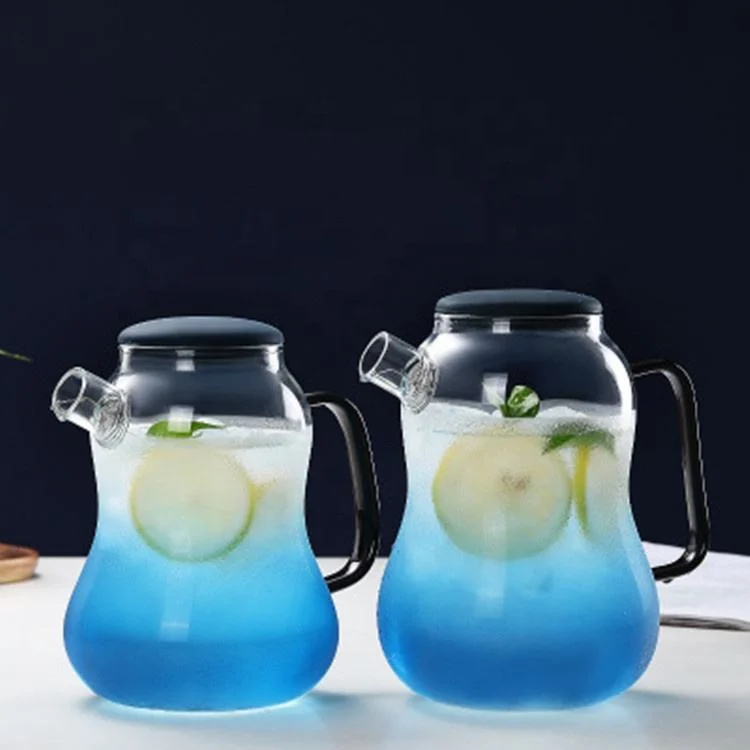 New Style Heiß / Kalt Wasser Krug Glas Pitcher Wasser Töpfe &amp; Kessel Hohe Borosilikatglas, Borosilikatglas Ganzjahresunterstützung