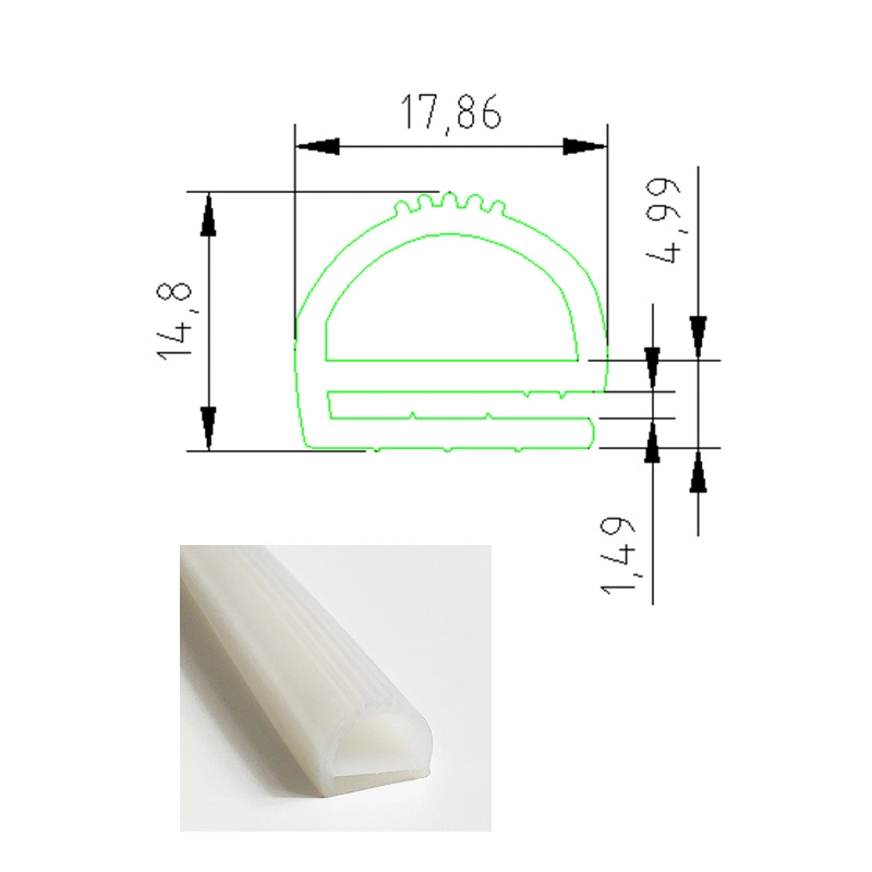 25mm 35mm 45mm U Shaped Red High Temperature Resistant Width Door Bottom Self Adhesive Silicone Seal Strip