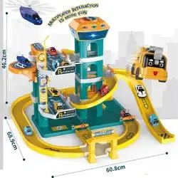 Electric Multilayer DIY Assembly Educational Play Parking Lot Garage Kids Toy Set