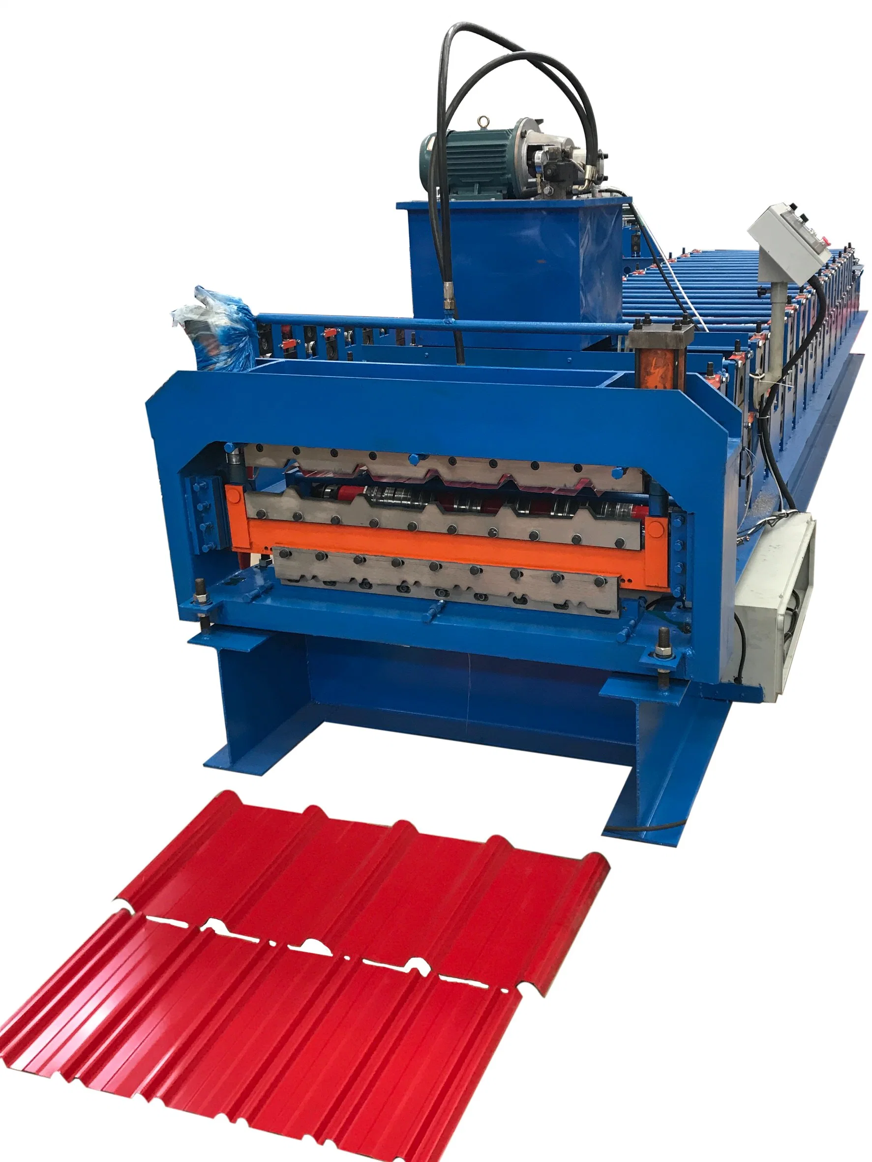 Colored PPGI Aluminum and Galvanized Coils Metal Double Deck Layer Two Profiles Ibr Trapezoidal Corrugated Iron Roof Sheets Roll Forming Machines