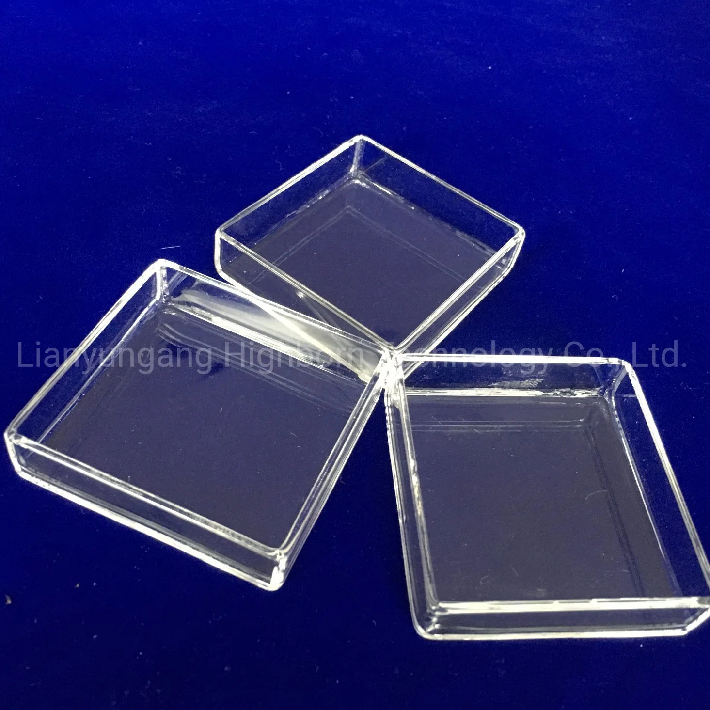 High Purity Customized Clear Heat Resistance Polishing Square Fused Silica Glass Petri Dish for Lab Test