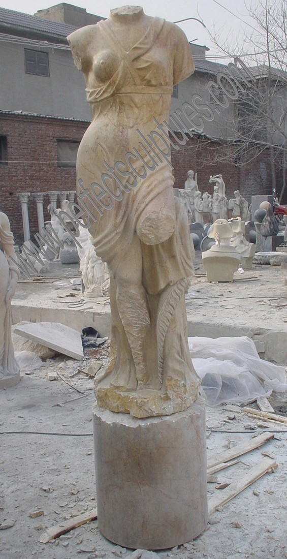 La sculpture en pierre statue en marbre sculpté la sculpture pour la décoration de jardin (sy-X1071)