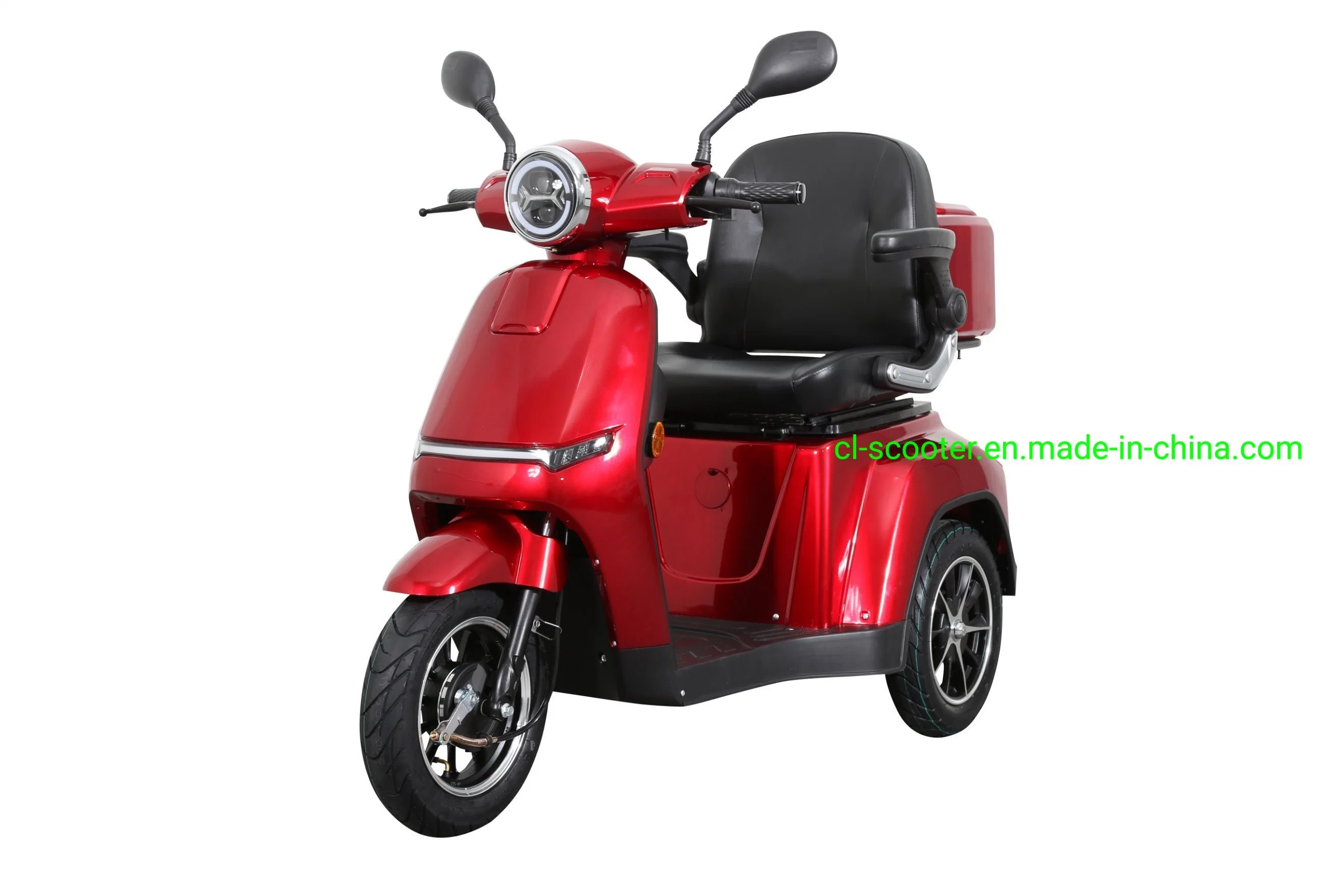 Scooter de movilidad eléctrica estándar EEC, motor de 1000W y velocidad máxima de 25km/h.