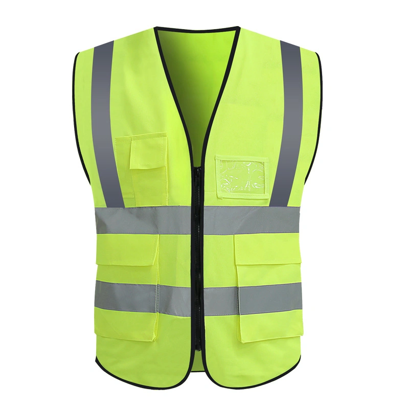 Camiseta de seguridad de punto fluorescente Men′ S 100%