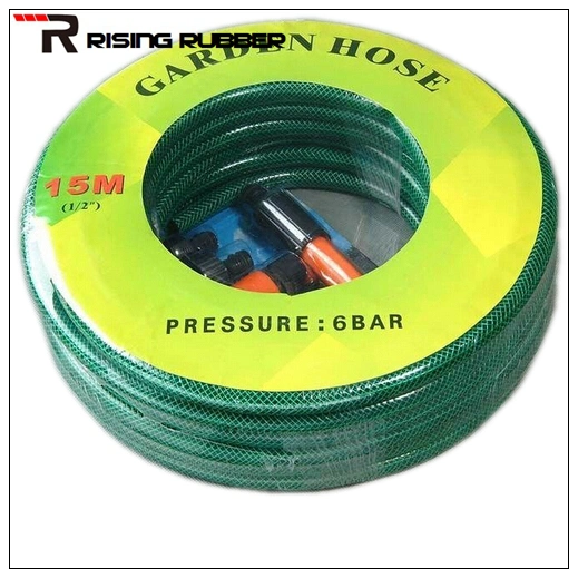 Green PVC Garden Hose with Assembly