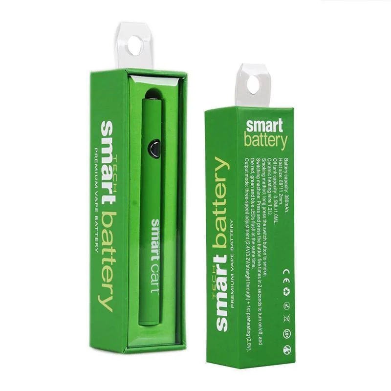 Smart Cart Batería Vape Pen 510 cartuchos de rosca de 380mAh pilas Smartcart precalentamiento de voltaje variable