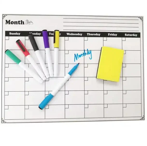 Magnetic Magnet Planner para el refrigerador, Magnetic Calendar Board Notepad Pizarra para el refrigerador