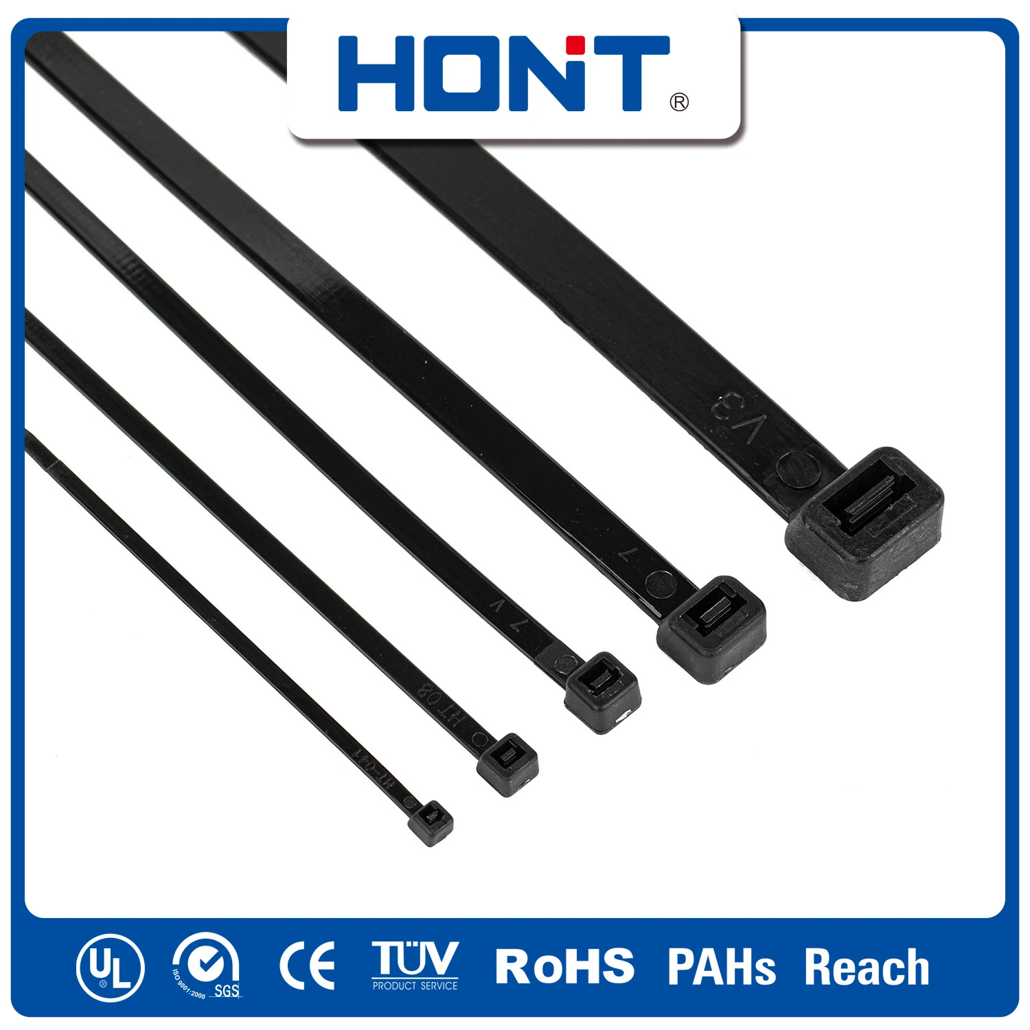 2.5/3.6/4.8/7.2/9/12 Hont Plastic Bag + Sticker Exporting Carton/Tray Nylon Self-Locking Cable Tie with ISO