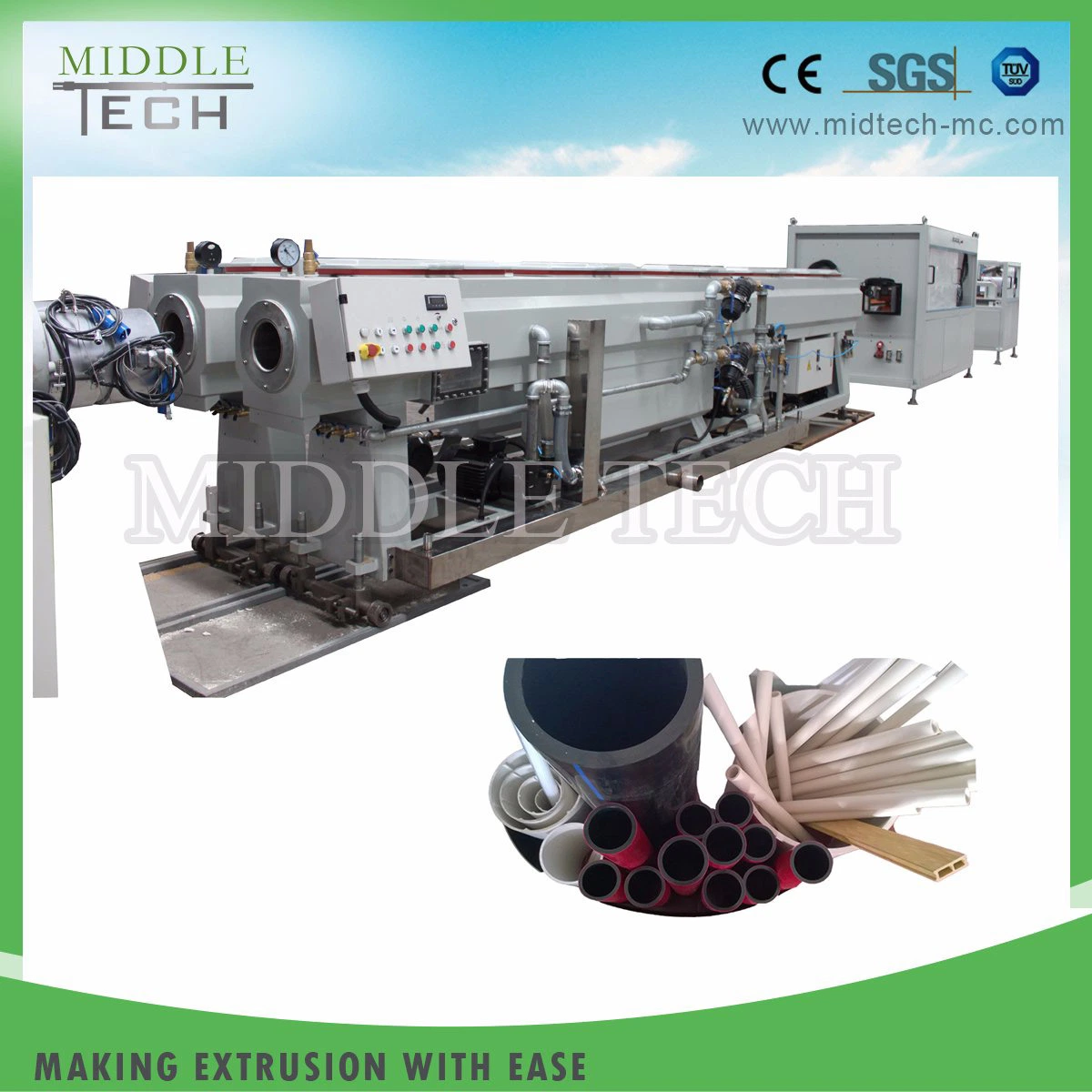 Plastic PVC/UPVC/SPVC Two Cavities Pipe/Tube/Hose Extrusion/Extruder Making Machine