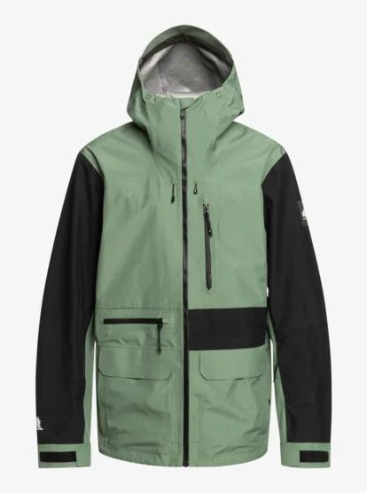 Chaqueta de esquí de nieve de invierno impermeable para hombre verde