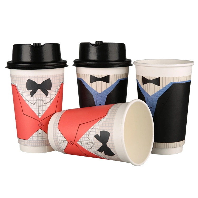 Otor 12oz Einweg-Papierbecher Doppelwand Trinkbecher heiß Tasse Kaffee Tasse