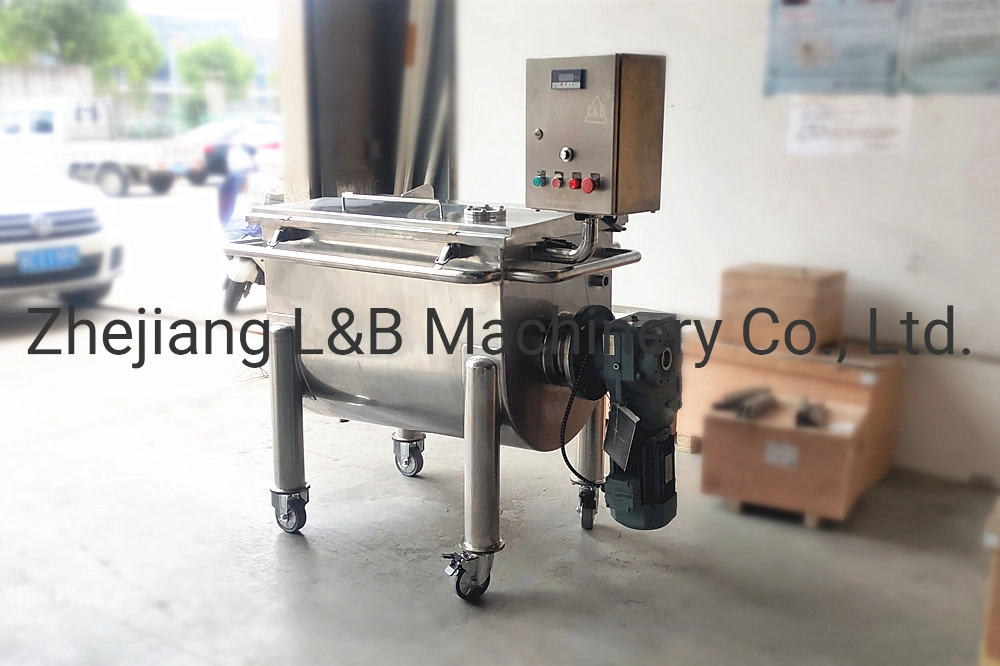 Variable Speed Stainless Steel Batch Powder Mixing Equipment Soap Making Machine Horizontal Mixer Ribbon Blender