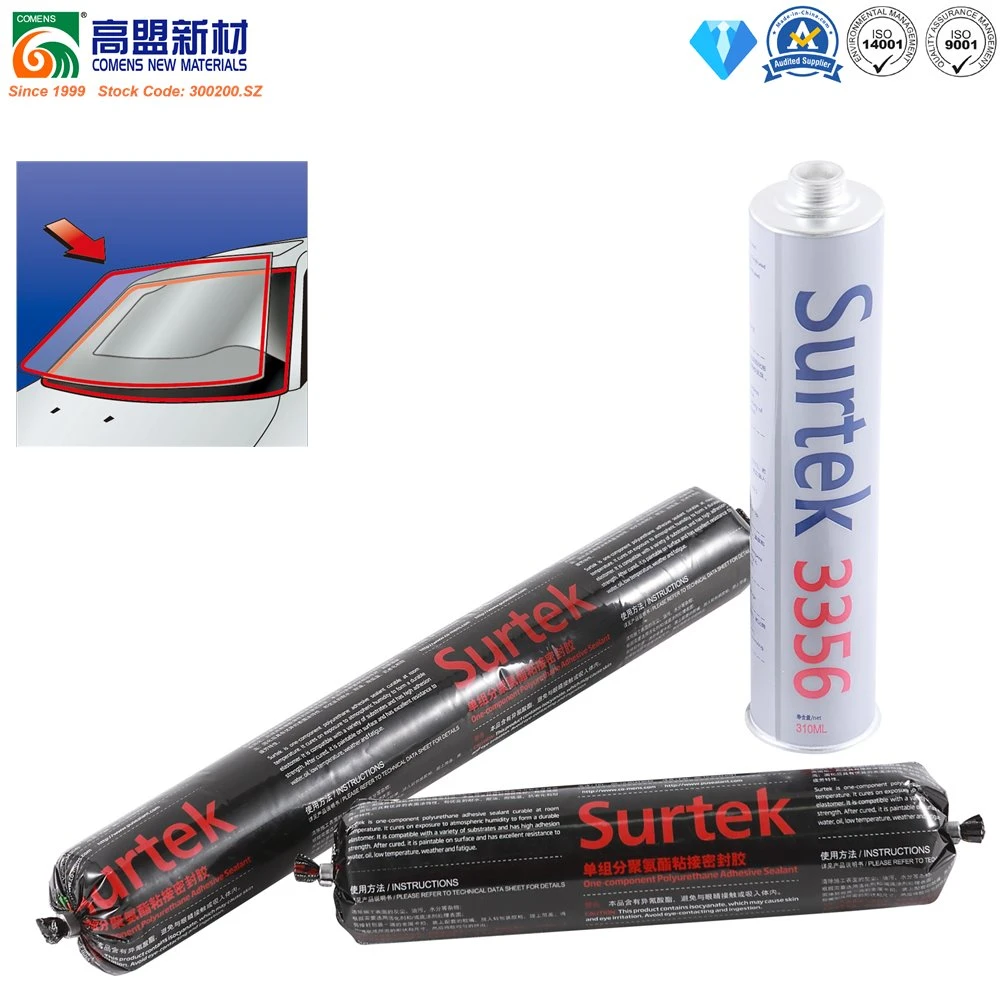 Cristal del parabrisas del Bus adhesivo de poliuretano poliuretano sellador estructural el pegado de Surtek (3356)