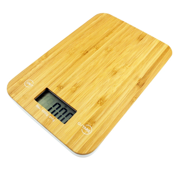 Smart Cooking Digital Tool Bamboo Weighing Scale Food Kitchen Scale