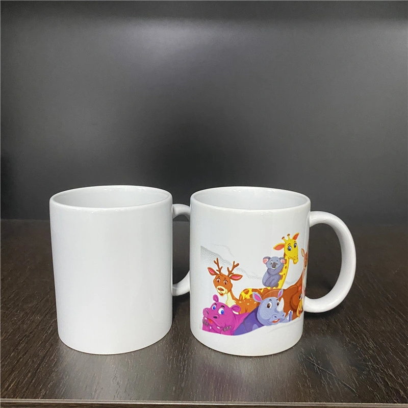 Fast Delivery 11oz White Blank Sublimation Ceramic Porcelain Mugs with Handle Tea Water Coffee Beer Travel for Sublimation