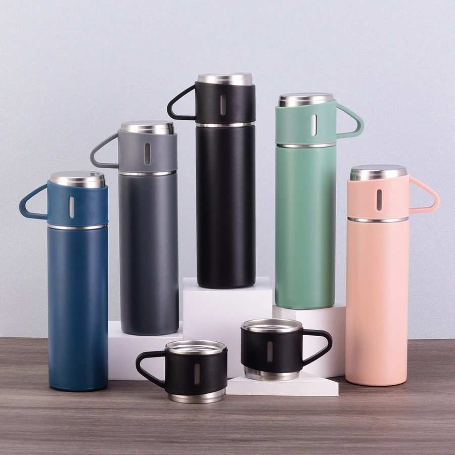 500ml 17oz Custom Tea Coffee Car Double Wall Flask Thermos Gift Set Universal Insulated Stainless Steel Vacuum Thermos Mug