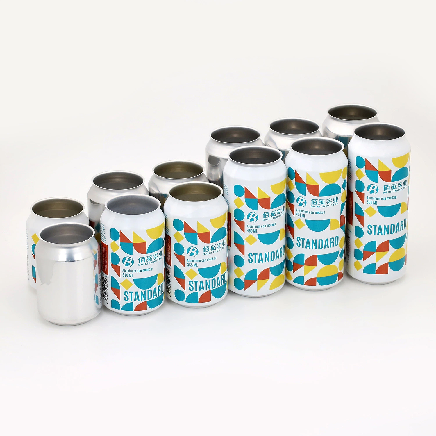 Customization Standard Stubby Sleek Slim Model Aluminum Beverage Cans with Sot Rpt Easy Open End